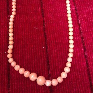 Orange Gemstone Bead Necklace